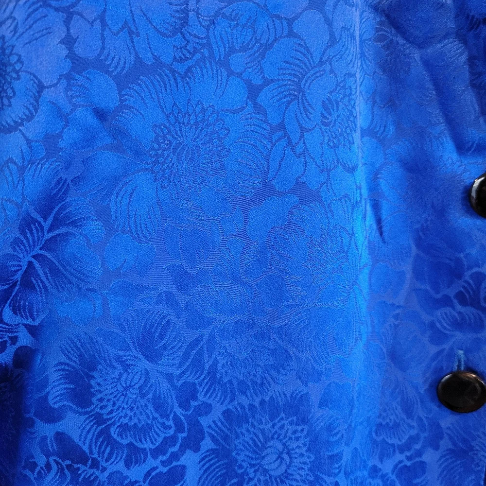Vintage Adrianna Papell Peplum Silk Blouse - Picture 2 of 8